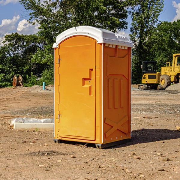 how often are the portable restrooms cleaned and serviced during a rental period in Genola UT